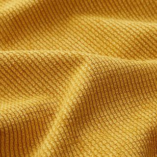 Tissu de revêtement velours côtelé vagues – jaune curry, 