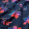 French Terry feuilles d'automne colorées | Glitzerpüppi – bleu nuit/rouge feu,  thumbnail number 2