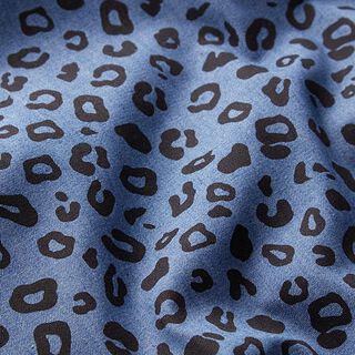 Chambray Motif léopard – bleu jean/noir, 