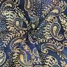 Batiste de coton fin Batik Paisley – bleu océan/sable,  thumbnail number 3