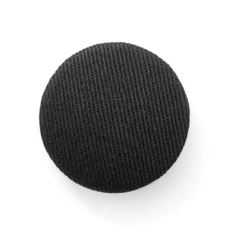 Bouton recouvert, Tissu croisé coton – noir,  image number 1