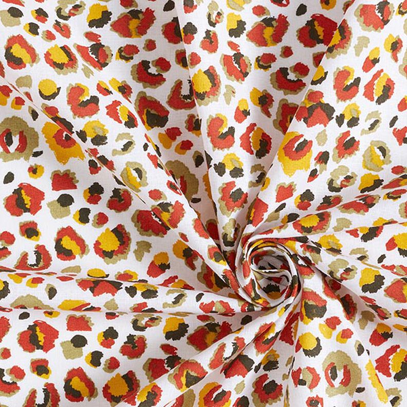 Tissu en coton Cretonne Léopard – kaki clair/blanc,  image number 3