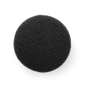 Bouton recouvert, Gabardine Bi-stretch – noir, 