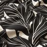 Tissu de décoration Panama Feuilles élégantes – noir/nature,  thumbnail number 2