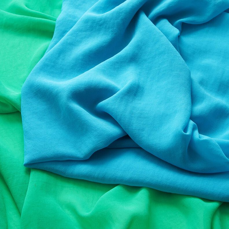 Crêpe Chiffon Uni – turquoise,  image number 4