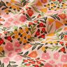 Coton enduit Prairie fleurie – beige clair/rose vif,  thumbnail number 3