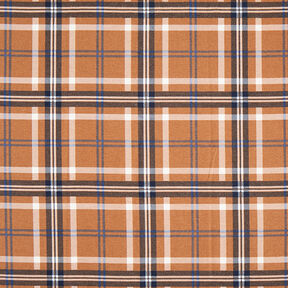 Flanelle coton Motif imprimé à carreaux | by Poppy – brun faon/bleu roi, 