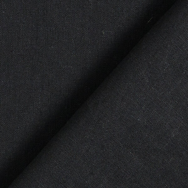 Mélange lin coton Uni – noir,  image number 3