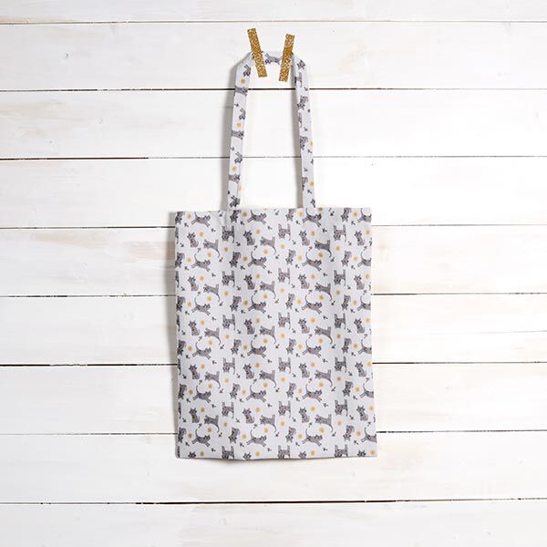 Tissu en coton Cretonne Chatons – gris clair, image number 8