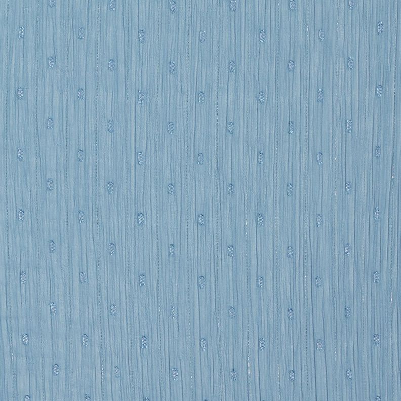 Mousseline Dobby métallisée à fines rayures – bleu brillant/argent métallisé,  image number 1