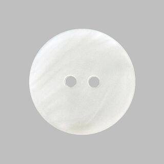 Bouton plastic Nacre basique - blanc, 
