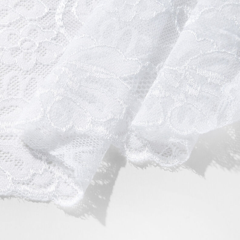 Dentelle élastique [150 mm] – blanc,  image number 3