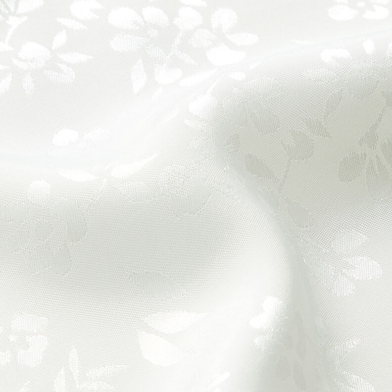 Doublure en satin Fleurs – blanc,  image number 2