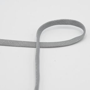 Cordon plat Sweat-shirt à capuche Lurex [8 mm] – gris éléphant/argent métallisé, 