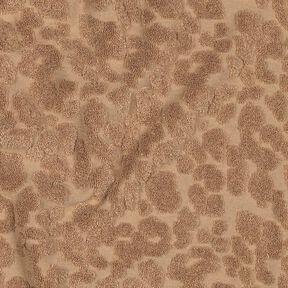 Tissu éponge Stretch Léopard  – marron clair, 