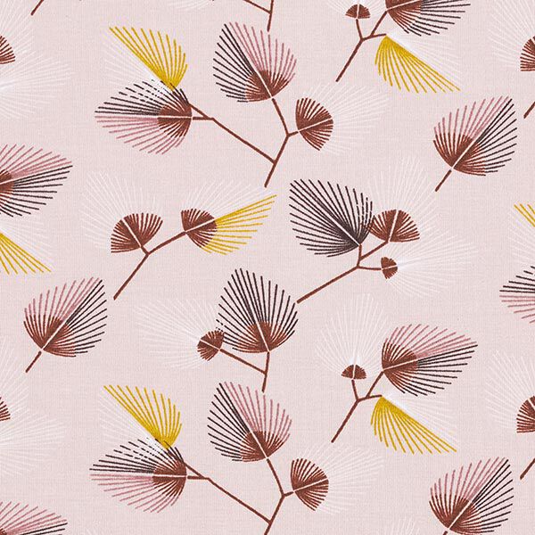 Jersey coton feuilles variées – rosé, image number 6
