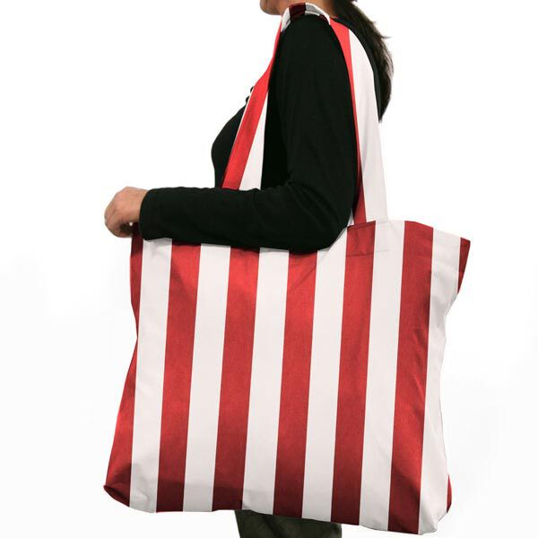 Sergé en coton Rayures 4 – rouge/blanc,  image number 5