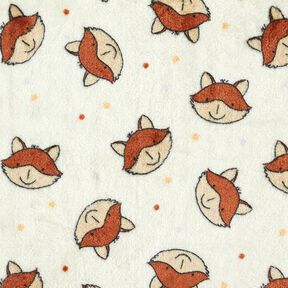 Polaire douillet Double face Gentils renards – écru/marron, 