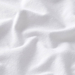 Jersey mélange coton lin uni – blanc, 