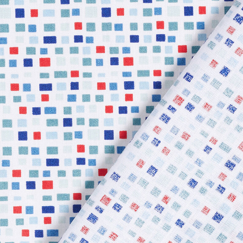 Tissu en coton Cretonne Carreaux – bleu,  image number 4