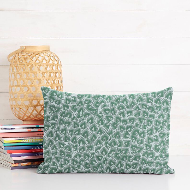 Tissu en coton Cretonne Feuilles abstraites – sauge/ivoire,  image number 6