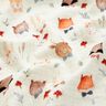 Tissu double gaze de coton Têtes d'animaux de la forêt Impression numérique – écru,  thumbnail number 2