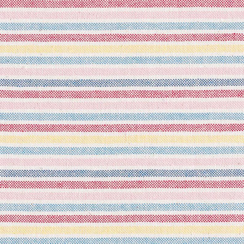Tissu de décoration Semi-panama Rayures multicolores recyclé – pourpre,  image number 1