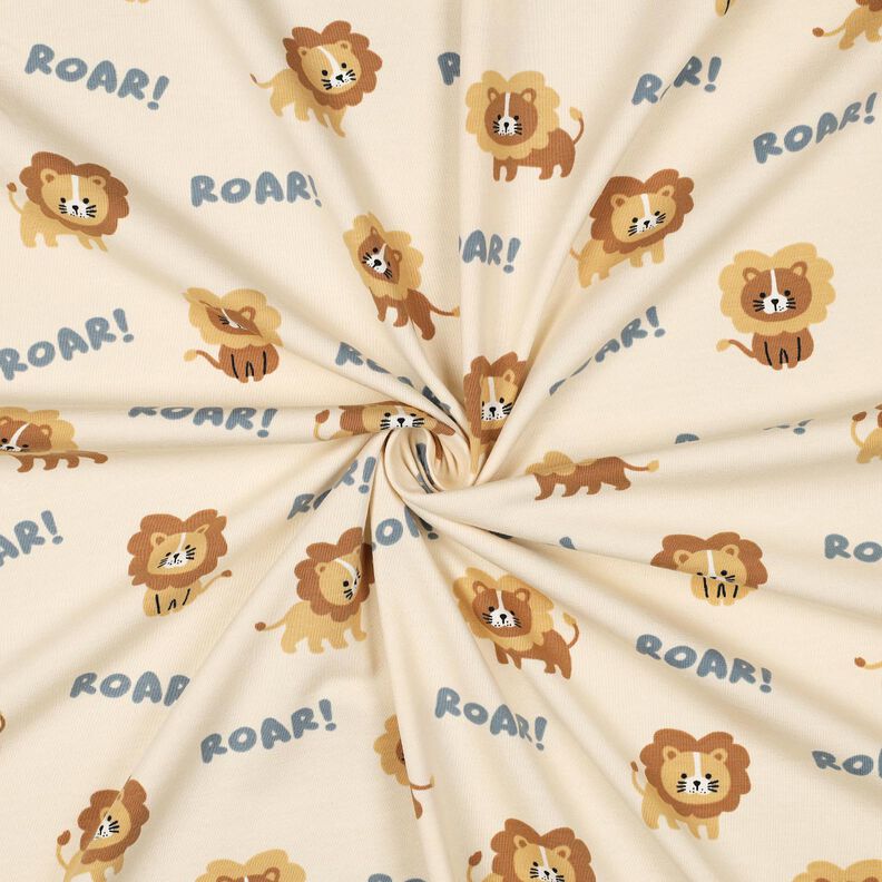 Jersey coton lion | Poppy Fabrics – beige clair/brun faon,  image number 3