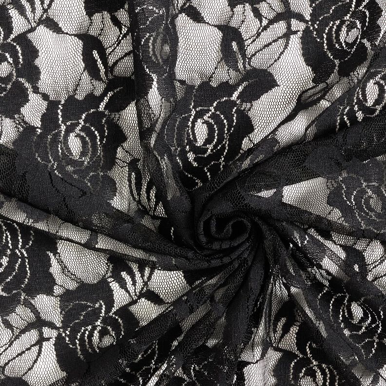 Softmesh Dentelle Roses – noir,  image number 3
