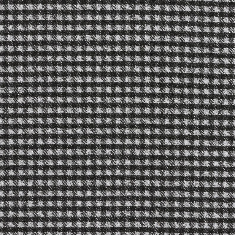 Maille pour manteau stretch à petits carreaux – gris clair/noir,  image number 1