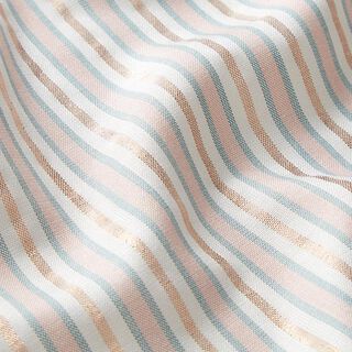 Tissu en viscose à rayures scintillantes – blanc, 