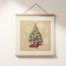panneau décoratif Gobelin Sapin de Noël – carmin/beige clair,  thumbnail number 7