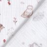 Tissu double gaze de coton Animaux dans la clairière – blanc,  thumbnail number 4