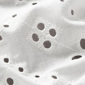 Tissu de coton à broderie anglaise – blanc, 