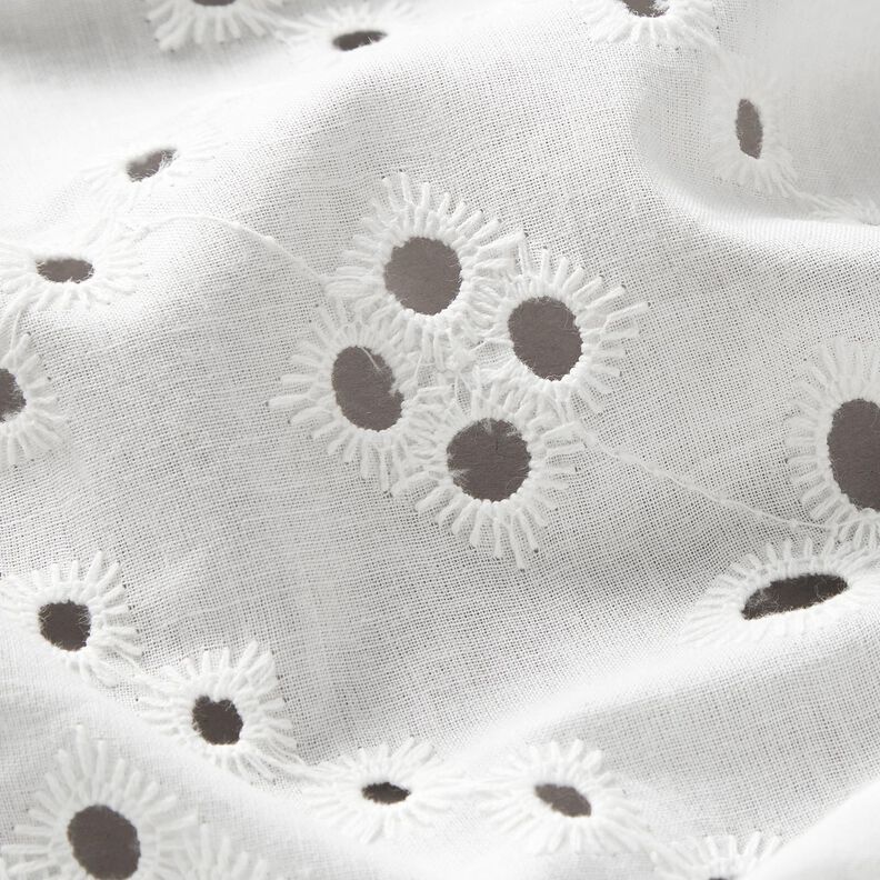 Tissu de coton à broderie anglaise – blanc,  image number 2