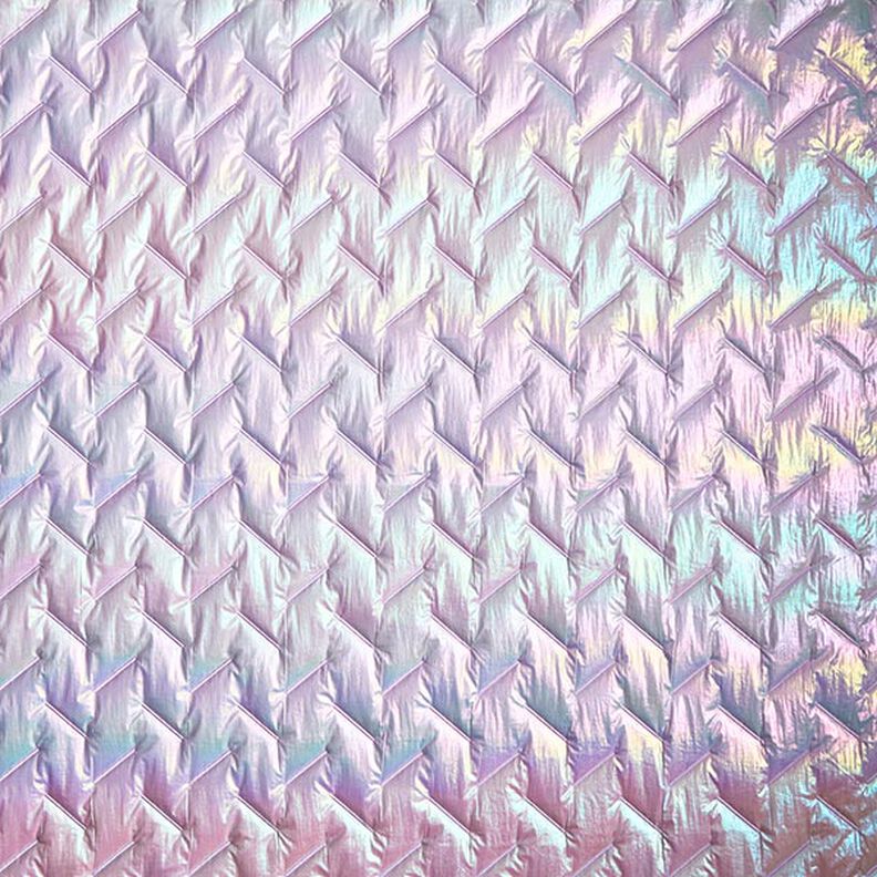 Tissu matelassé Motif diagonal, irisé – lilas pastel,  image number 8