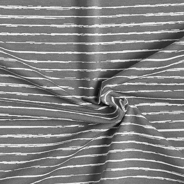 Jersey coton Bandes de gribouillage – gris foncé,  image number 3