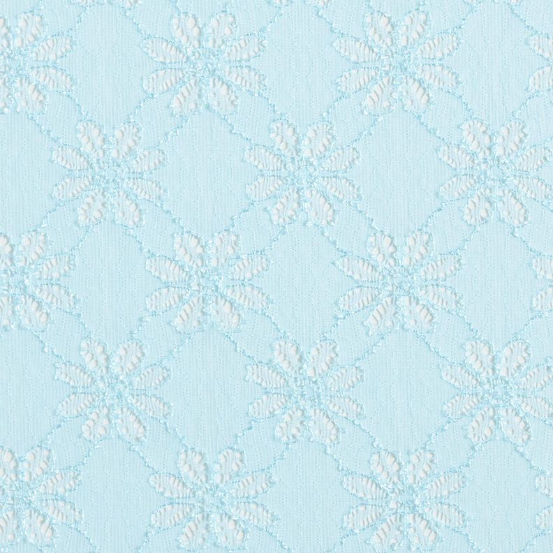Stretch Fleurs en dentelle – bleu glacier,  image number 1