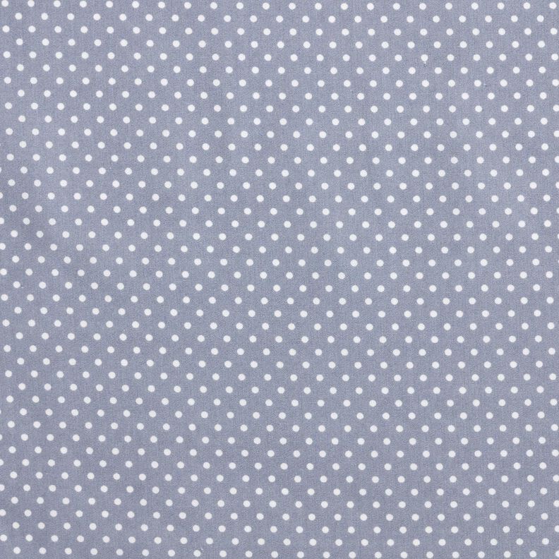 Popeline coton Pois miniatures – bleu acier/blanc,  image number 1