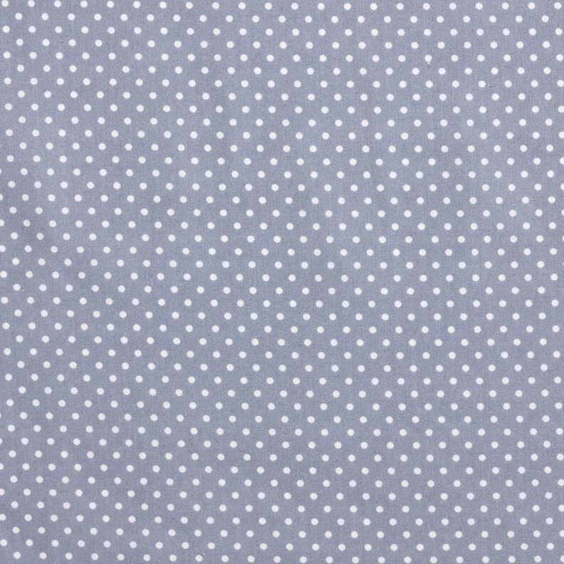 Popeline coton Pois miniatures – bleu acier/blanc, image number 1