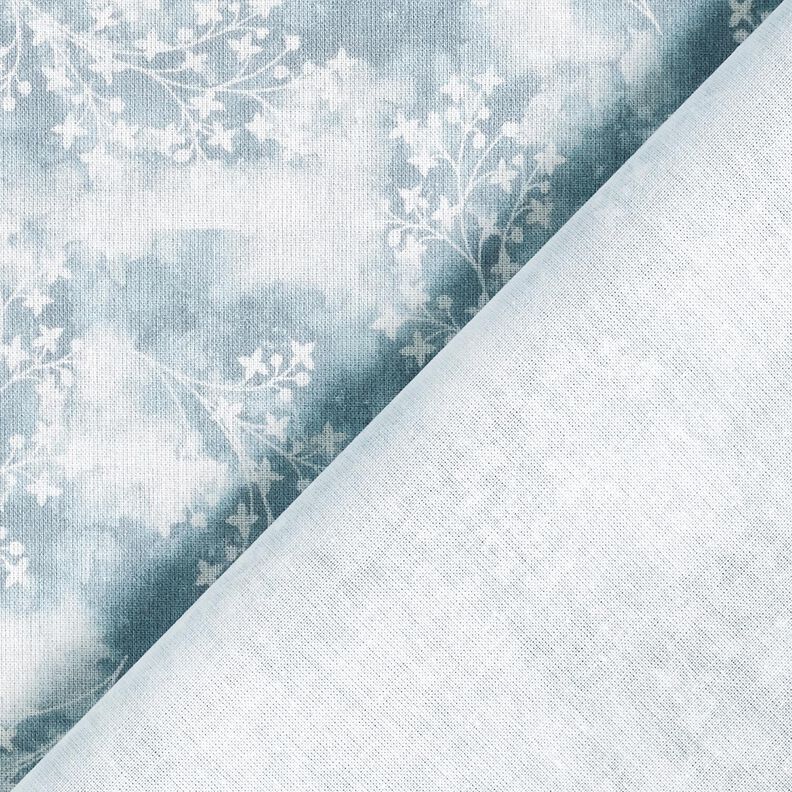 Tissu en coton Popeline fines branches – bleu,  image number 4