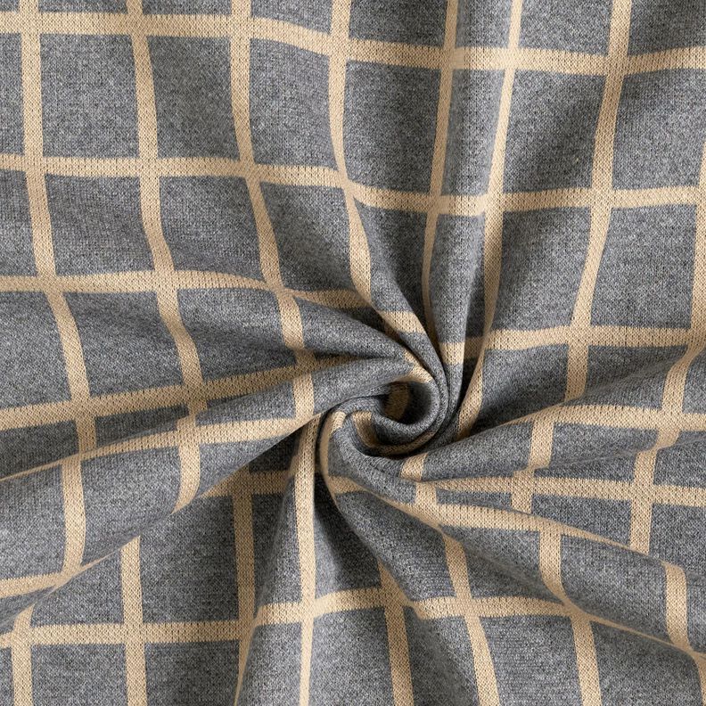 Jersey romanite à carreaux – gris/beige,  image number 4