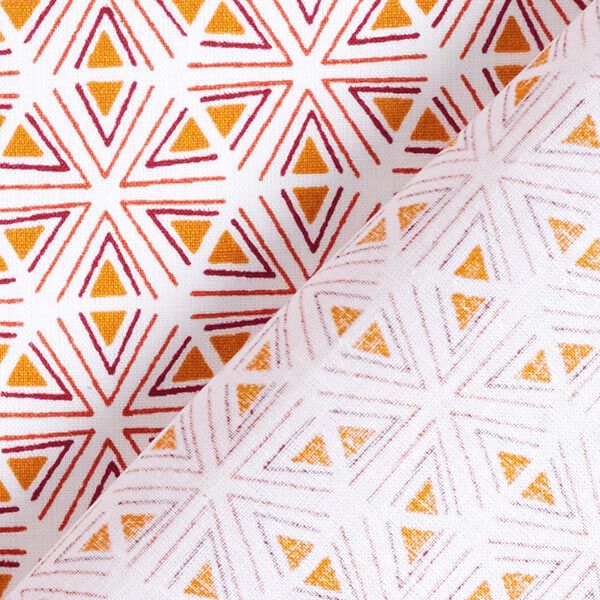 Tissu en coton Cretonne Formes géométriques – blanc/jaune curry,  image number 4