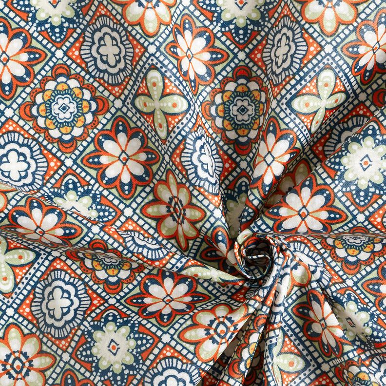 Coton enduit Tuiles artistiques – terre cuite/sauge,  image number 4