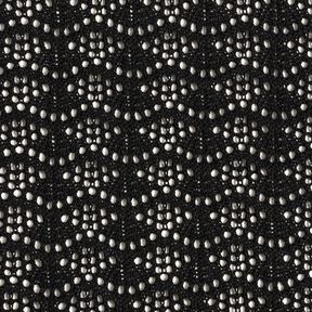 Tissu tricot&eacute; &agrave; motif de vagues &ndash; noir, 