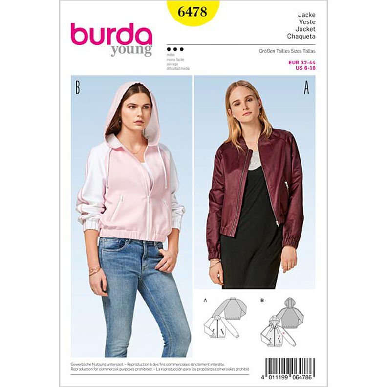 Veste | Blouson, Burda 6478 | 32 - 44,  image number 1