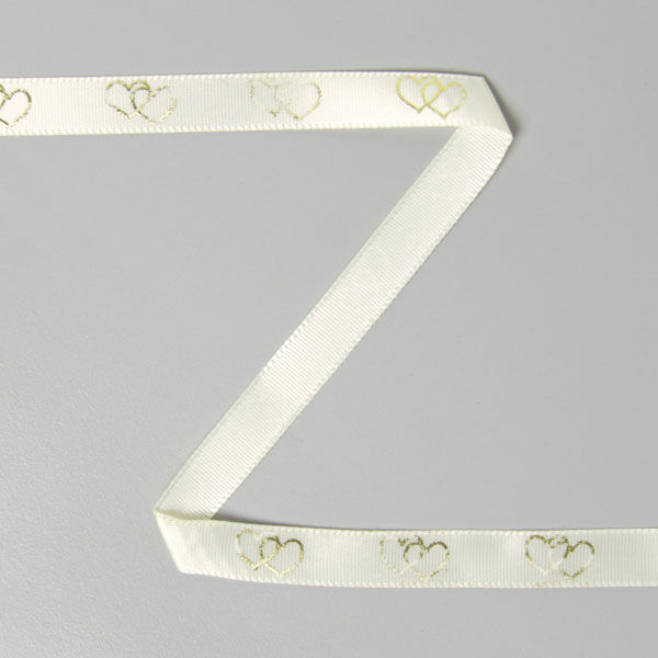 Bande de satin double cœur 2, image number 1