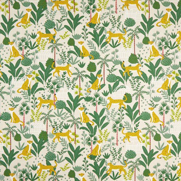 Tissu de décoration Semi-panama Léopards de la jungle, image number 1
