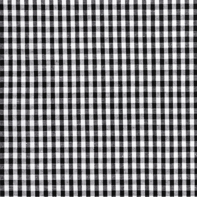 Tissu en coton Vichy à carreaux 0,5 cm – noir/blanc,  image number 1