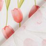 Tissu de décoration Semi-panama Tulipes – ivoire/homard,  thumbnail number 4